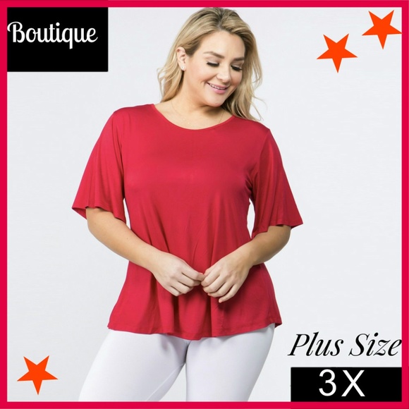 ONE BLESSED NANA Tops - *NWT**BOUTIQUE***       RED TOP      3X PLUS